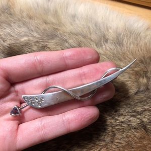 Vintage abstract sterling silver Bocco brooch